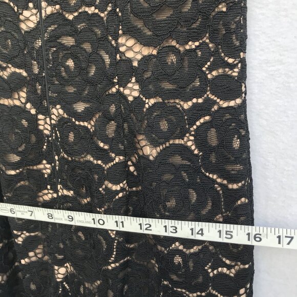 Adrianna Papell Black Lace Off-The-Shoulder Dress Size 6 - Picture 8 of 12